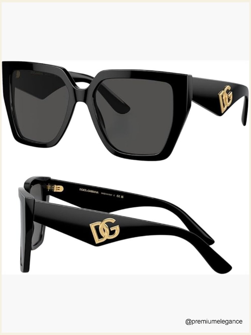 Square Crossed Logo Sunglasses with Luxury Eyewear Kit